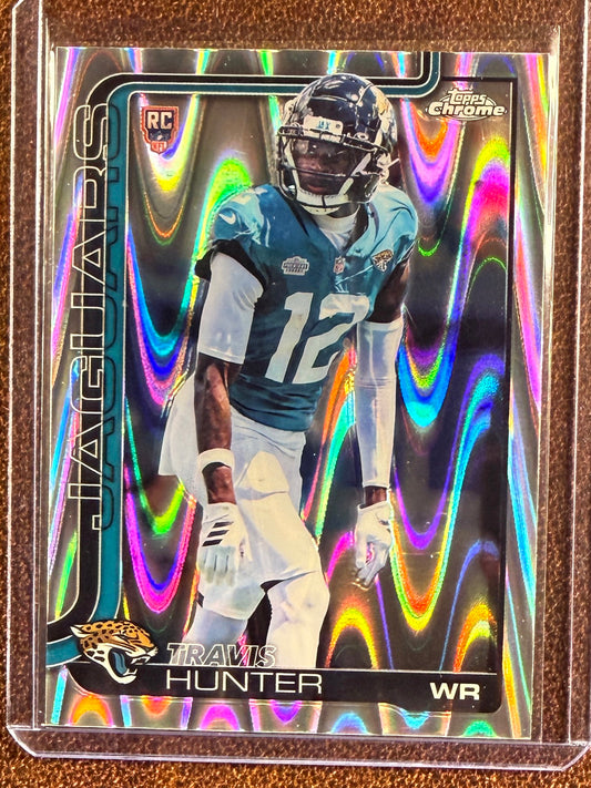Travis Hunter - 2025 Topps Chrome - Rookie Raywave - Jaguars