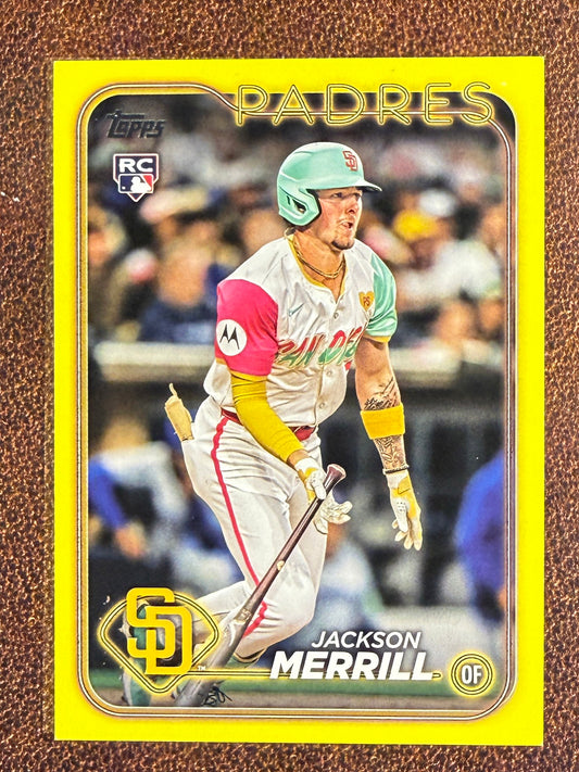 Jackson Merrill - 2024 Topps Update - YELLOW Rookie - Padres