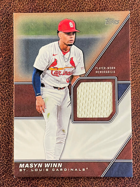Masyn Winn - 2026 Topps Series 1 - GOLD Major League Material RELIC /50. (*Corner Whiting*) - Cardinals
