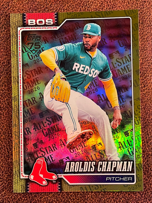 Aroldis Chapman - 2026 Topps Series 2 - GOLD All Star Game /50 - Red Sox