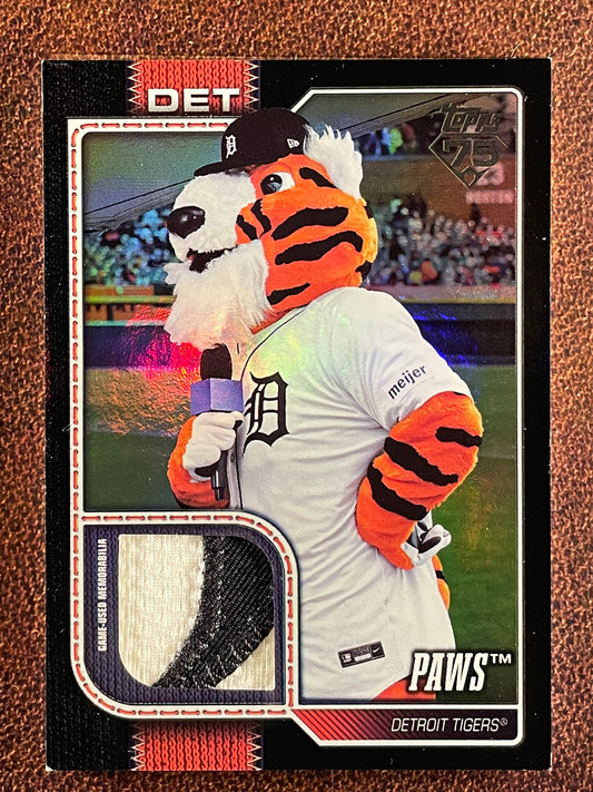 PAWS - 2026 Topps Series 1 - BLACK Foil RELIC 1/10 (*Edge/Corner Whiting*) - Tigers