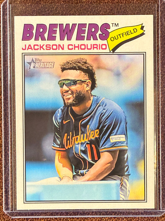 Jackson Chourio - 2026 Topps Heritage - Image Variation SP - Brewers