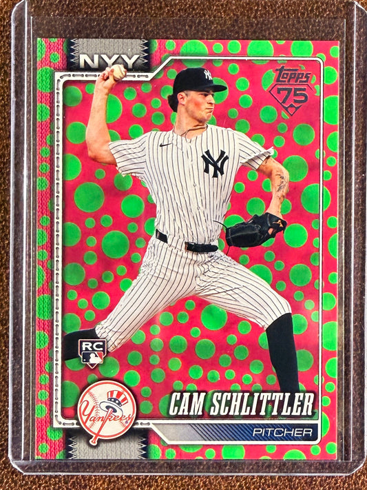 Cam Schlittler - 2026 Topps Series 1 - Green/Pink Dots - Yankees