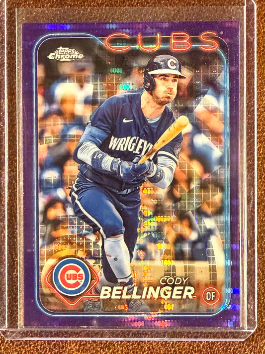 Cody Bellinger - 2024 Topps Chrome - PURPLE Sonar /275 - Cubs