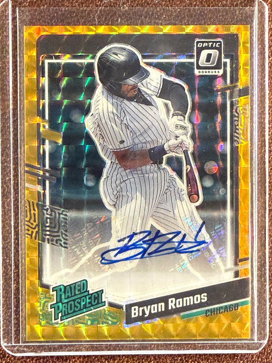 Bryan Ramos - 2023 Panini Donruss Optic - GOLD Vinyl 1/1 AUTO - White Sox
