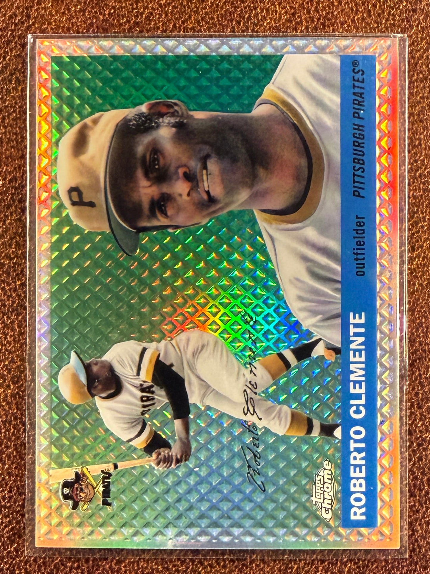 Roberto Clemente - 2025 Topps Chrome Platinum - Diamond Etch Refractor /55 - Pirates