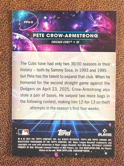 Pete Crow Armstrong - 2025 Topps Chrome Cosmic - Planetary Pursuit SUN - Cubs