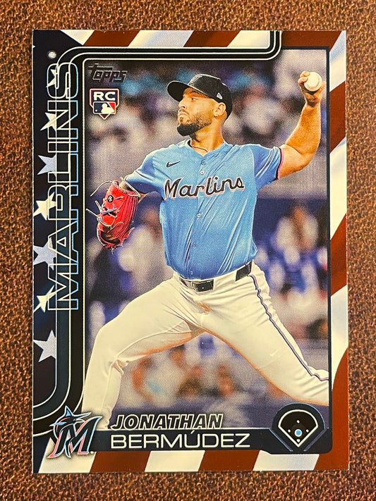 Jonathan Bermudez - 2025 Topps Update - Independence Day /76 - Marlins