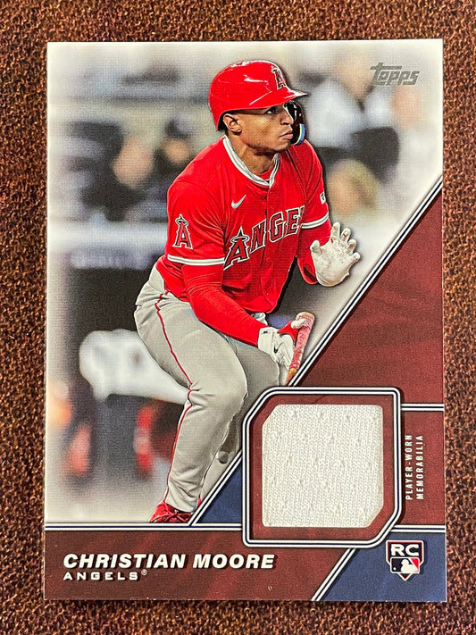 Christian Moore - 2026 Topps Series 1 - Rookie Major League Material RELIC  - Angels