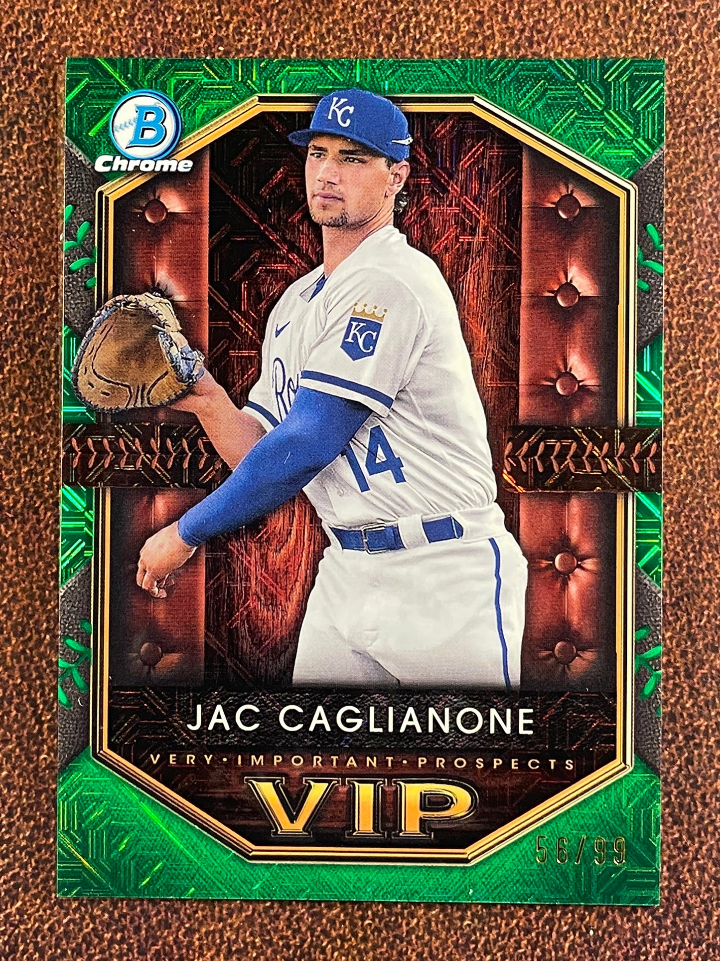 Jac Caglianone - 2025 Bowman - GREEN VIP MOJO /99 - Royals