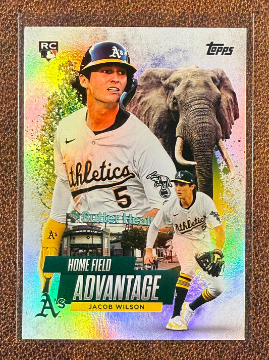 Jacob Wilson - 2025 Topps - Rookie Home Field Advantage - Athletics