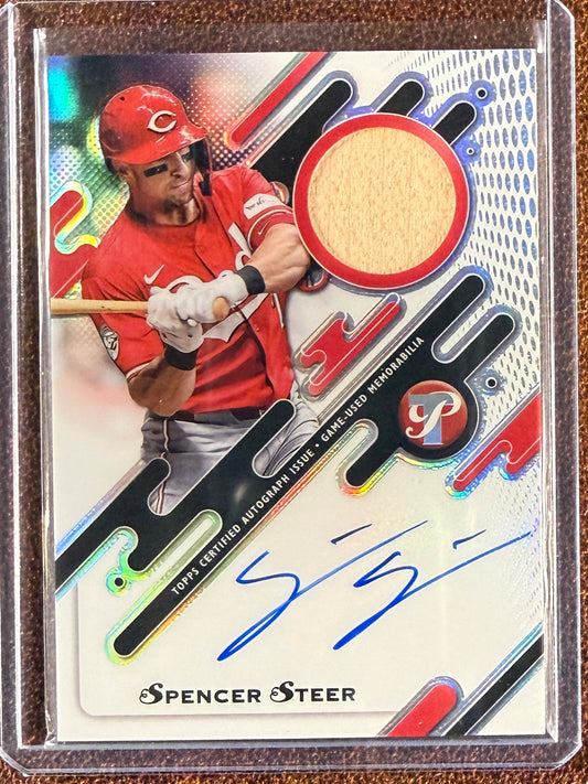 Spencer Steer - 2025 Topps Pristine - RELIC AUTO - Reds