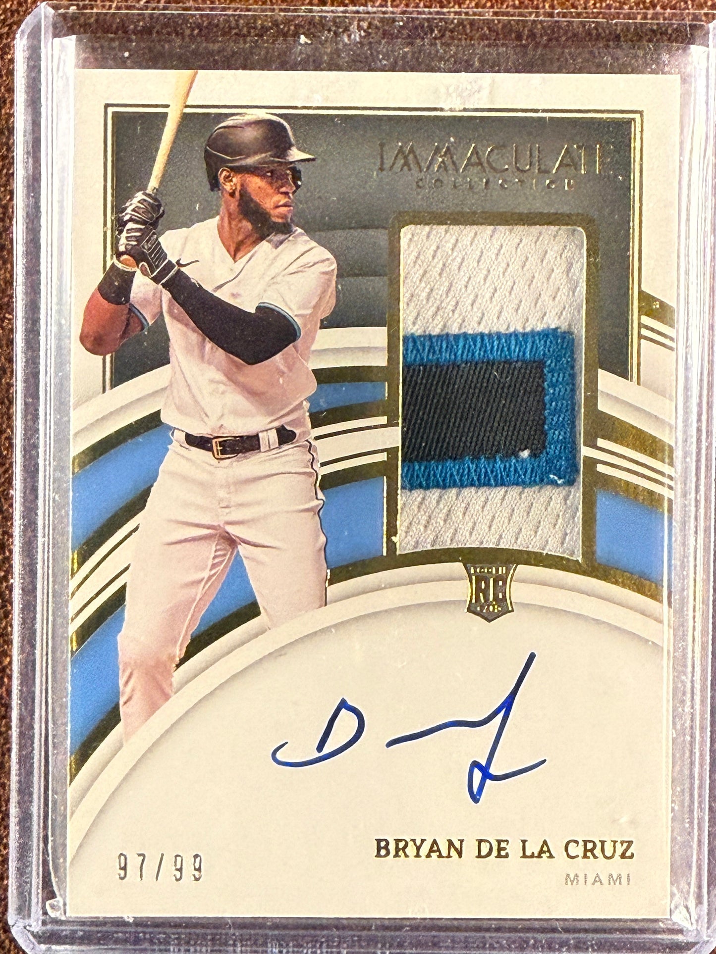 Bryan De La Cruz - 2022 Panini Immaculate - Patch AUTO /99 - Marlins