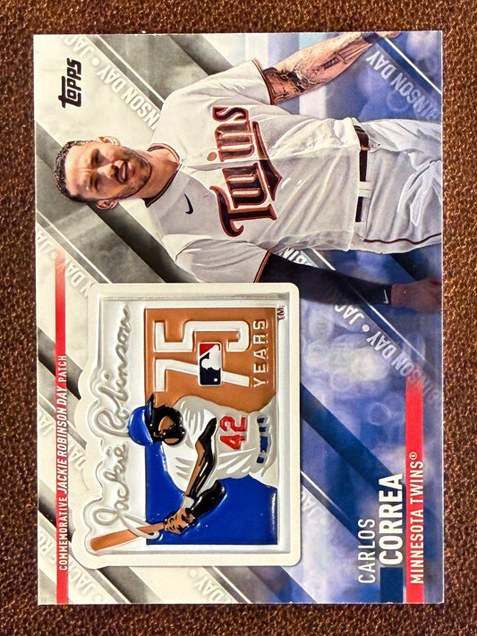 Carlos Correa - 2022 Topps Update - Jackie Robinson Patch RELIC - Twins