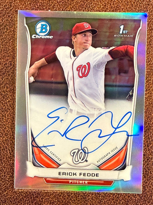 Erick Fedde - 2014 Bowman Chrome - 1st Bowman AUTO - Nationals