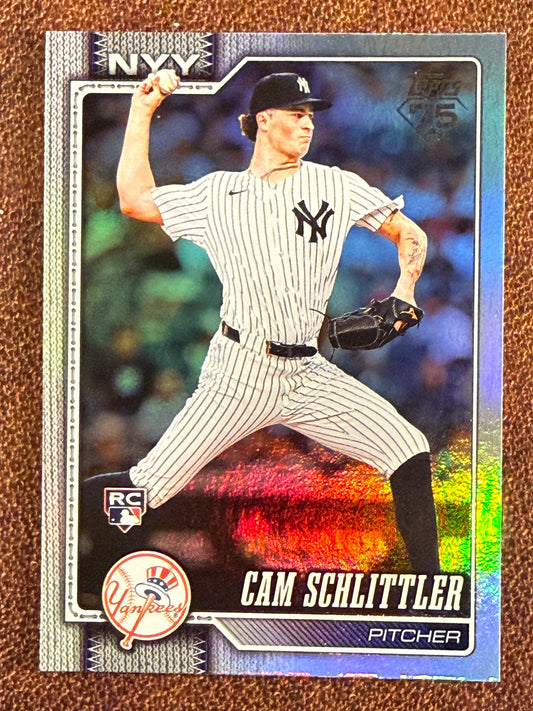 Cam Schlittler - 2026 Topps Series 1 - Rookie Rainbow Foil - Yankees