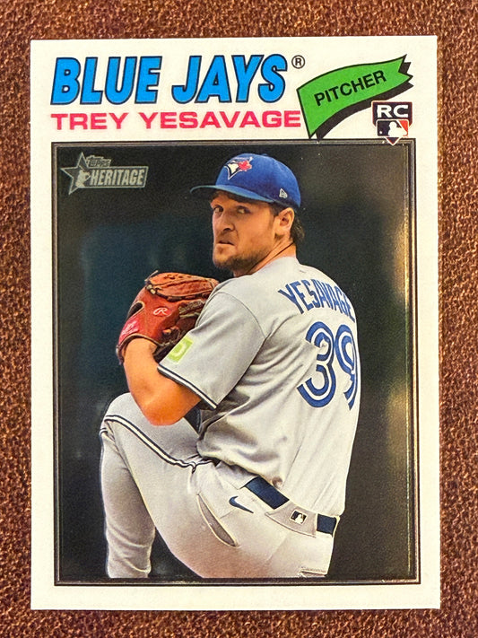 Trey Yesavage - 2026 Topps Heritage - Base Chrome - Blue Jays