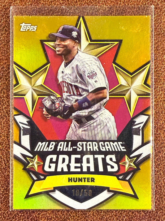 Torri Hunter - 2025 Topps All Star Game - GOLD All Star Game Greats /50 - Twins