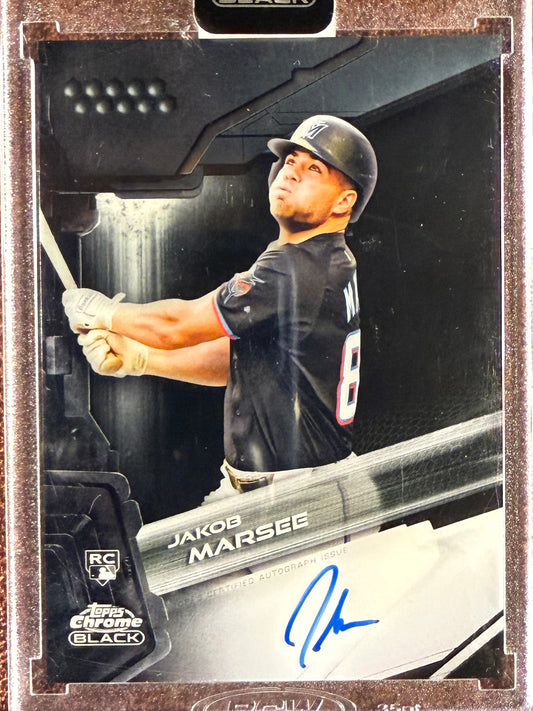 Jakob Marsee - 2026 Topps Chrome Black - Rookie AUTO - Marlins