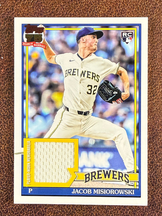 Jacob Misiorowski - 2026 Topps Series 1 - Real One Rookie 1991 RELIC - Brewers
