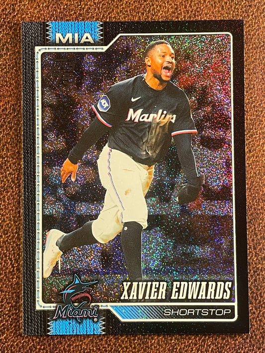 Xavier Edwards - 2026 Topps Series 2 - BLACK Sand Glitter /10 - Marlins