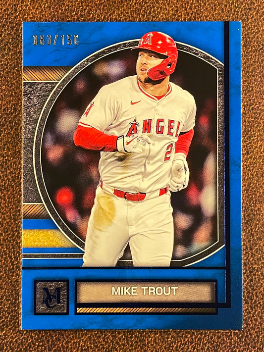 Mike Trout - 2025 Topps Museum Collection - BLUE /150 (*Corner/Edge Whiting*) - Angels