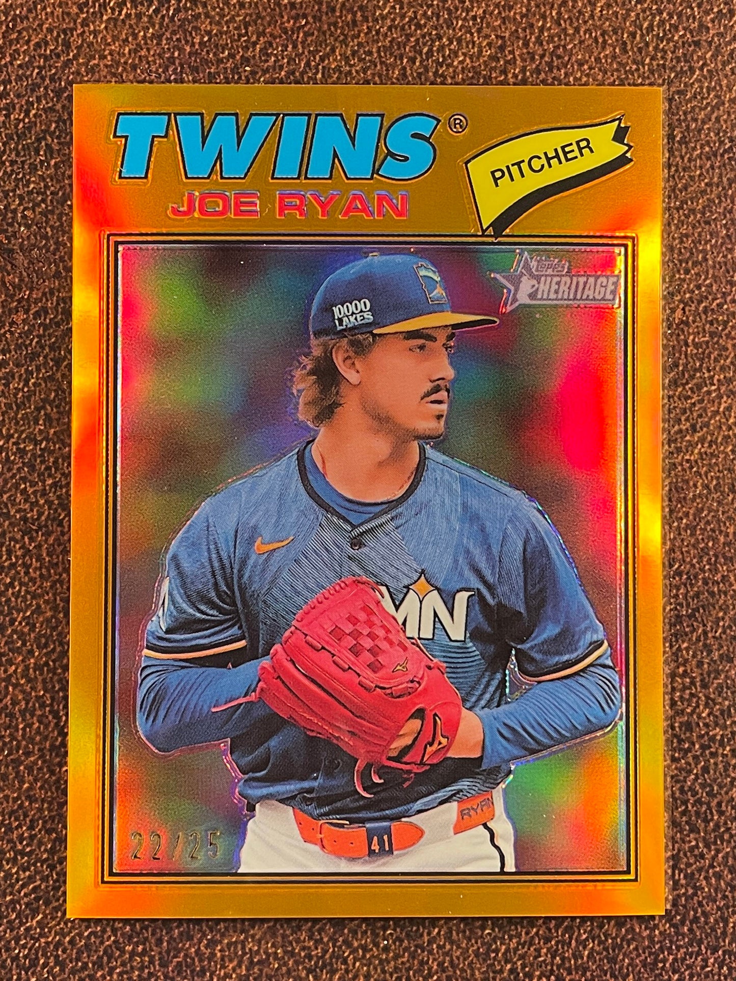 Joe Ryan - 2026 Topps Heritage - ORANGE Refractor /25 - Twins