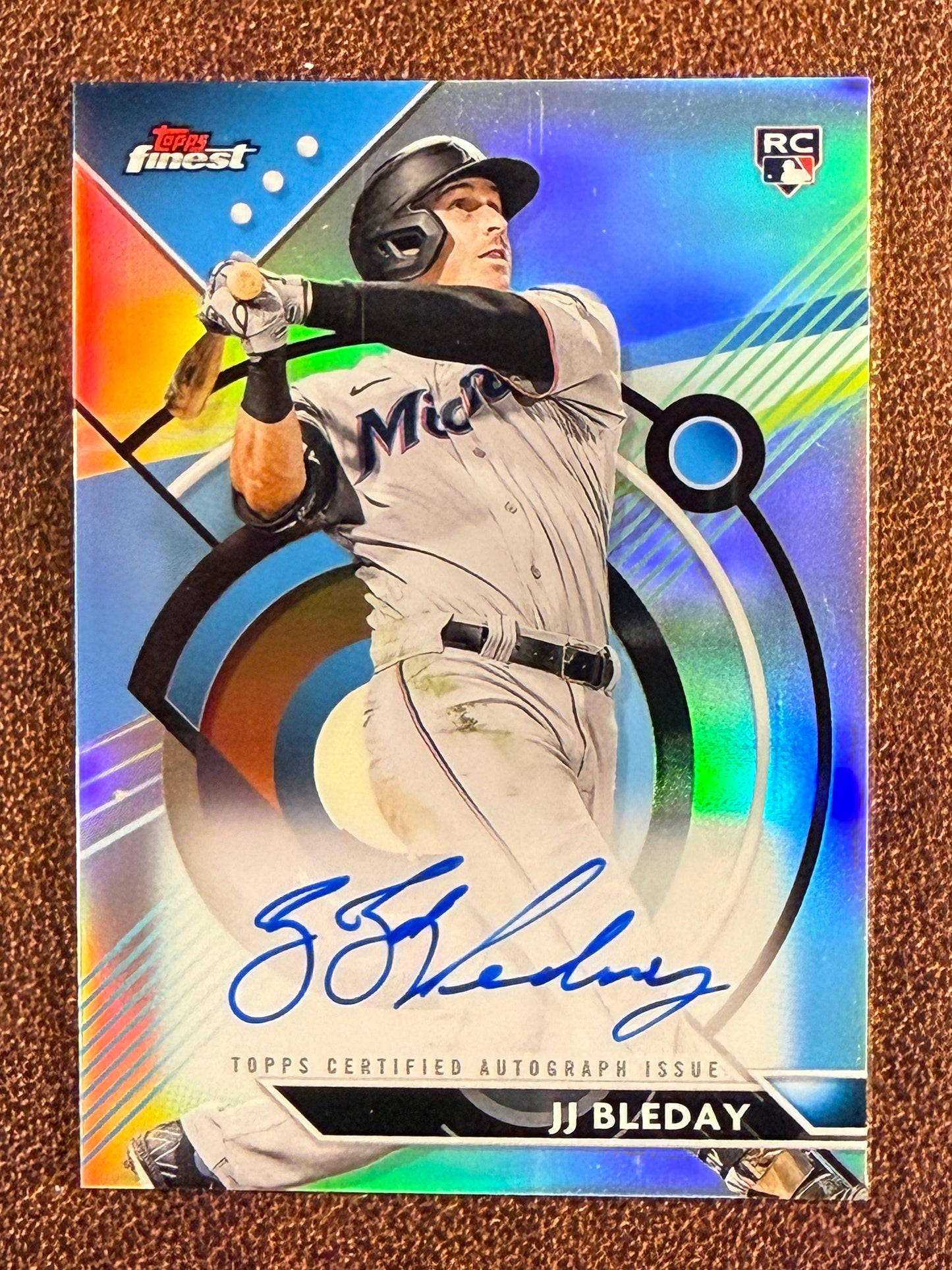 JJ Bleday - 2023 Topps Finest - Rookie AUTO (*slight surface scratching*) - Marlins