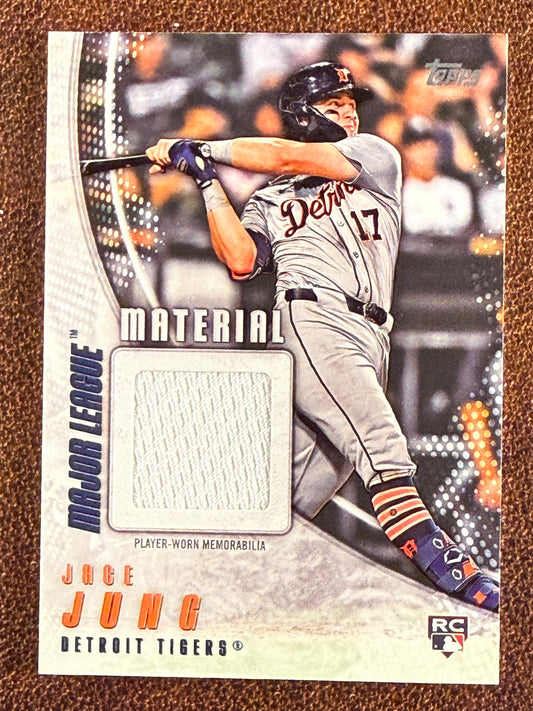 Jace Jung - 2025 Topps Series 1 - Major League Material RELIC - Tigers