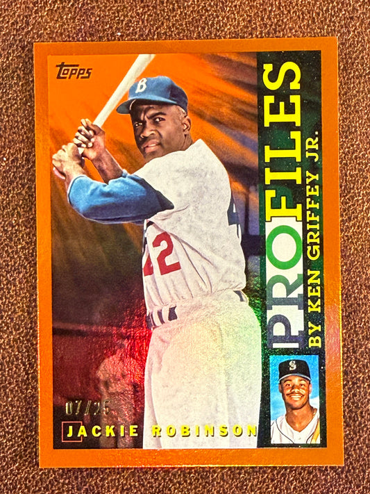 Jackie Robinson - 2026 Topps Series 1 - ORANGE Profiles /25 - Dodgers