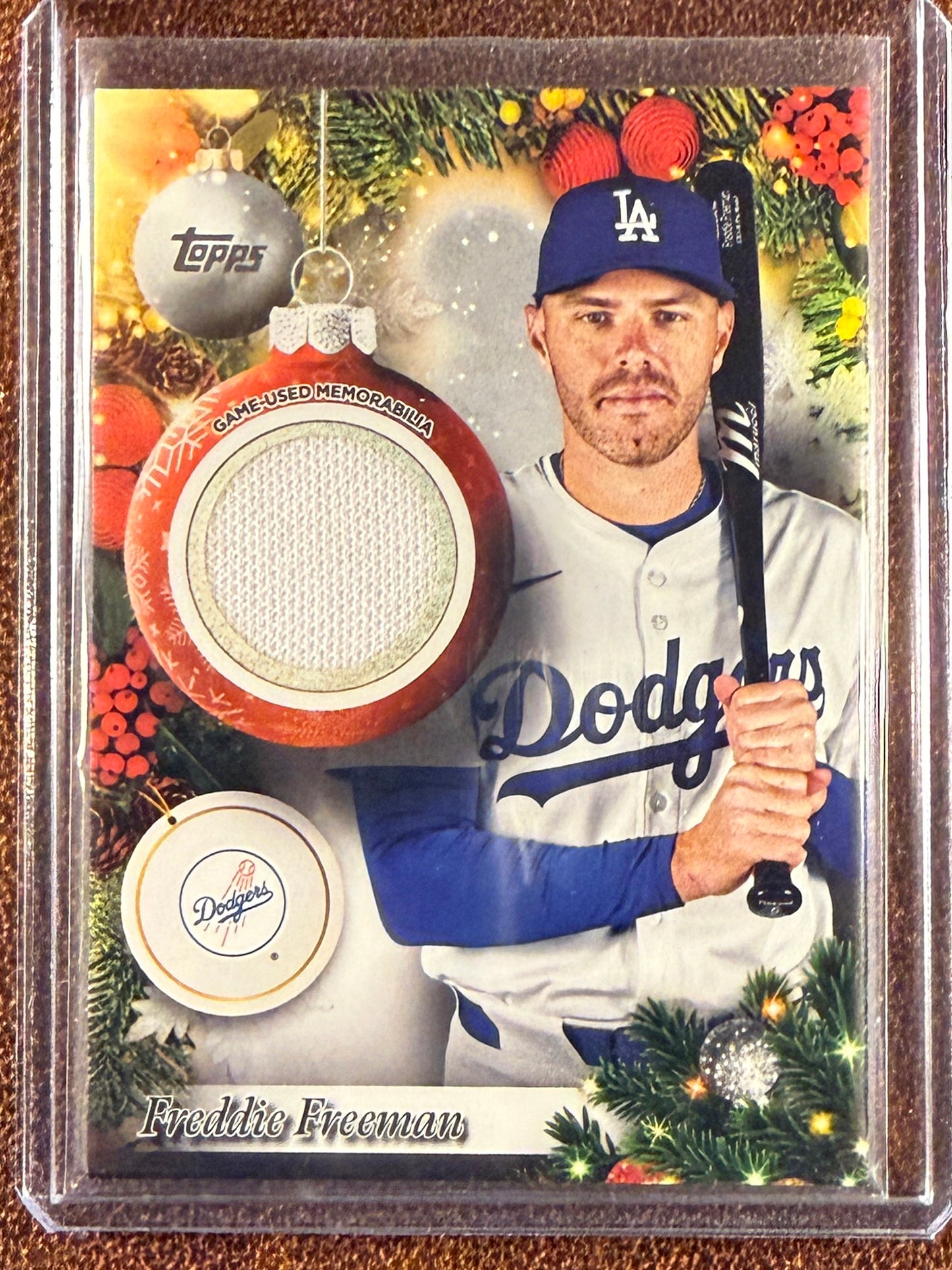 Freddie Freeman - 2025 Topps Holiday - RELIC - Dodgers