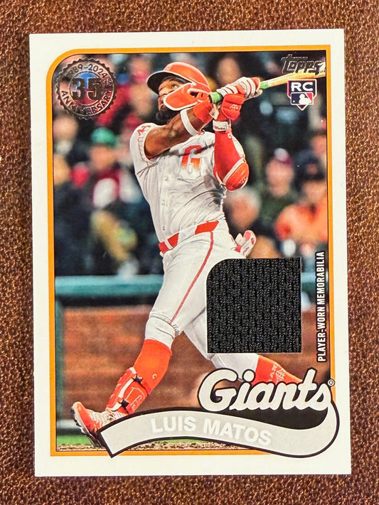 Luis Matos - 2024 Topps Update - Rookie 1989 RELIC - Giants