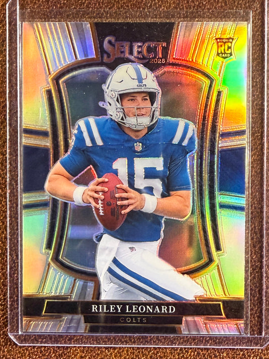 Riley Leonard - 2025 Panini Select - Rookie Silver Prizm - Colts