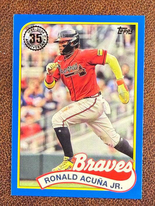 Ronald Acuna Jr. - 2024 Topps Series 2 - BLUE border (*Corner Whiting*) - Braves