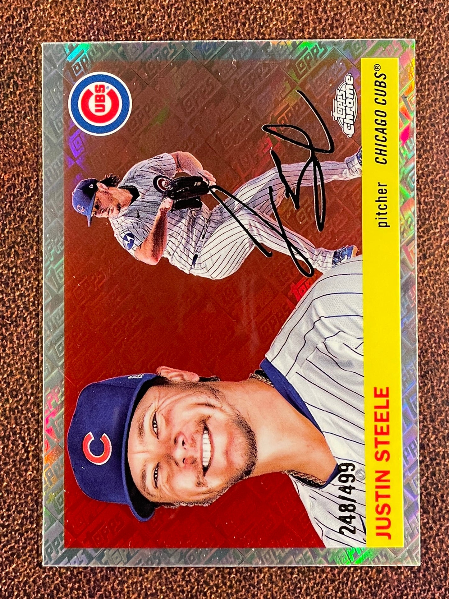 Justin Steele - 2025 Topps Chrome Platinum - Logo Refractor /499 - Cubs