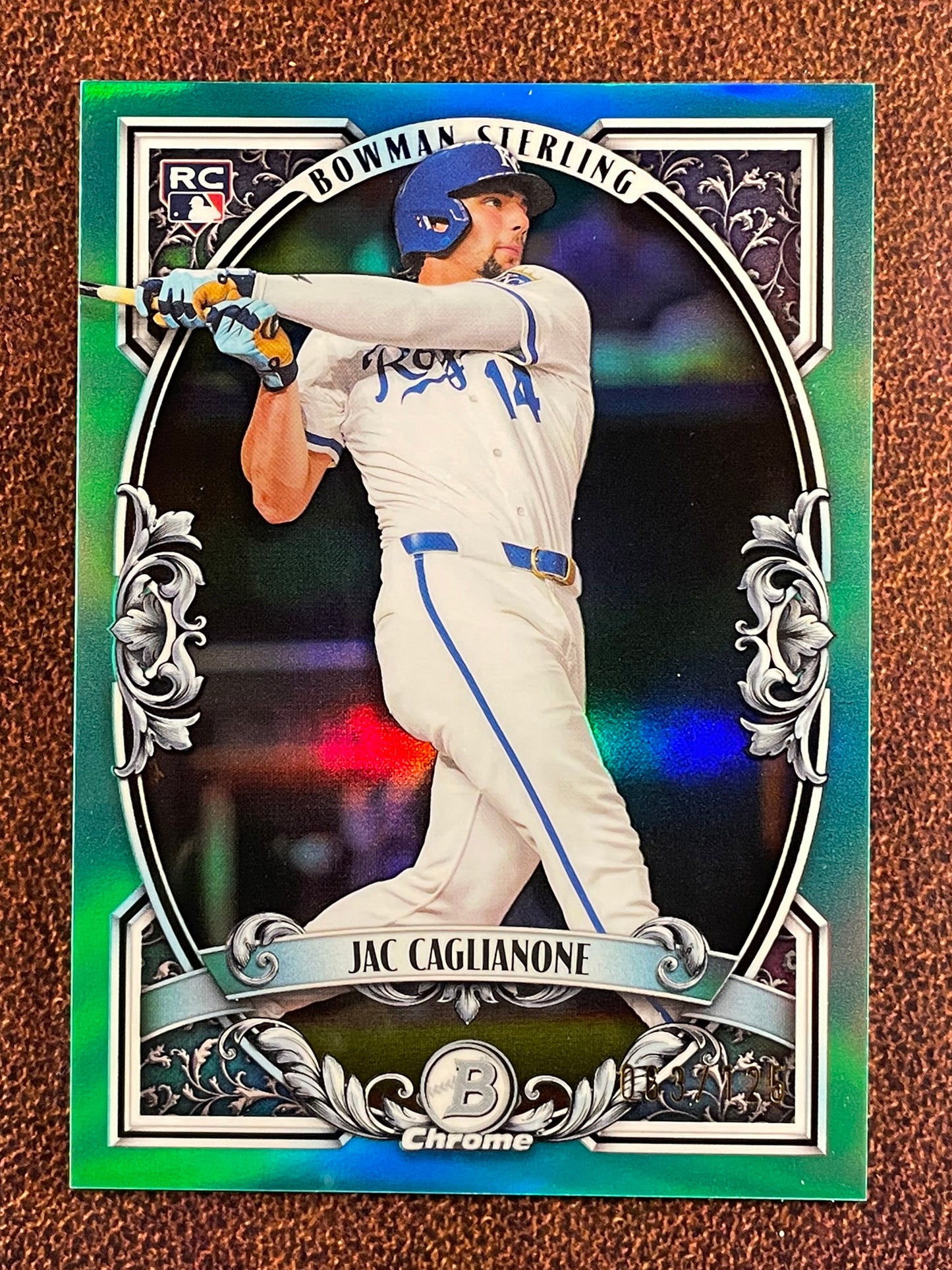 Jac Caglianone - 2026 Bowman - AQUA Rookie Sterling Refractor /125 - Royals