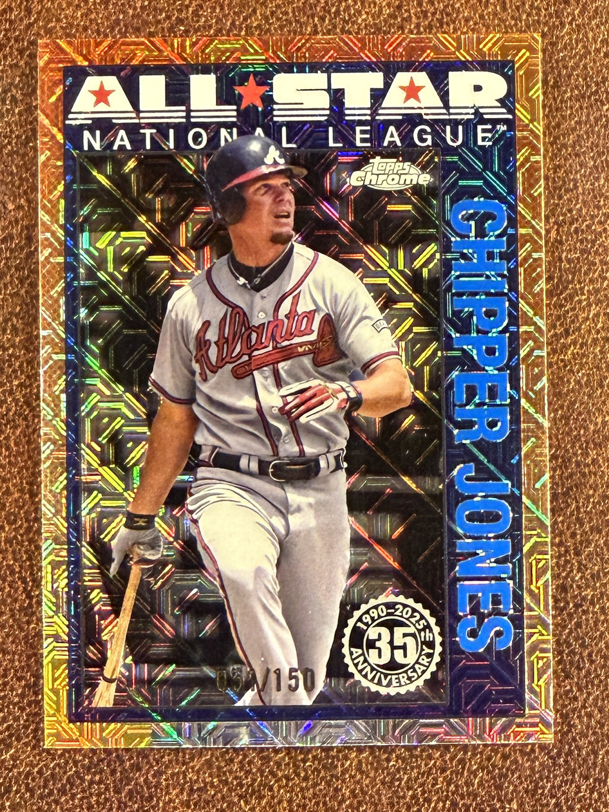 Chipper Jones - 2025 Topps Series 2 - BLUE MOJO /150 - Braves