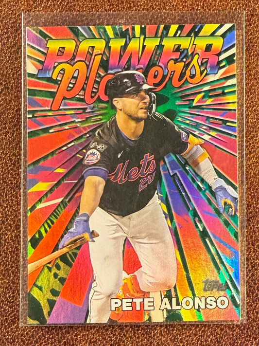 Pete Alonso - 2025 Topps Series 1 - Power Players GREEN /99 - Mets