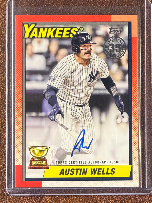 Austin Wells - 2025 Topps Series 2 - 1990 AUTO - Yankees