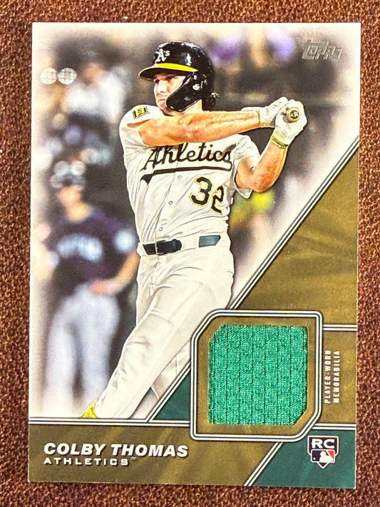 Colby Thomas - 2026 Topps Series 1 - Rookie Major League Material RELIC - Athletics