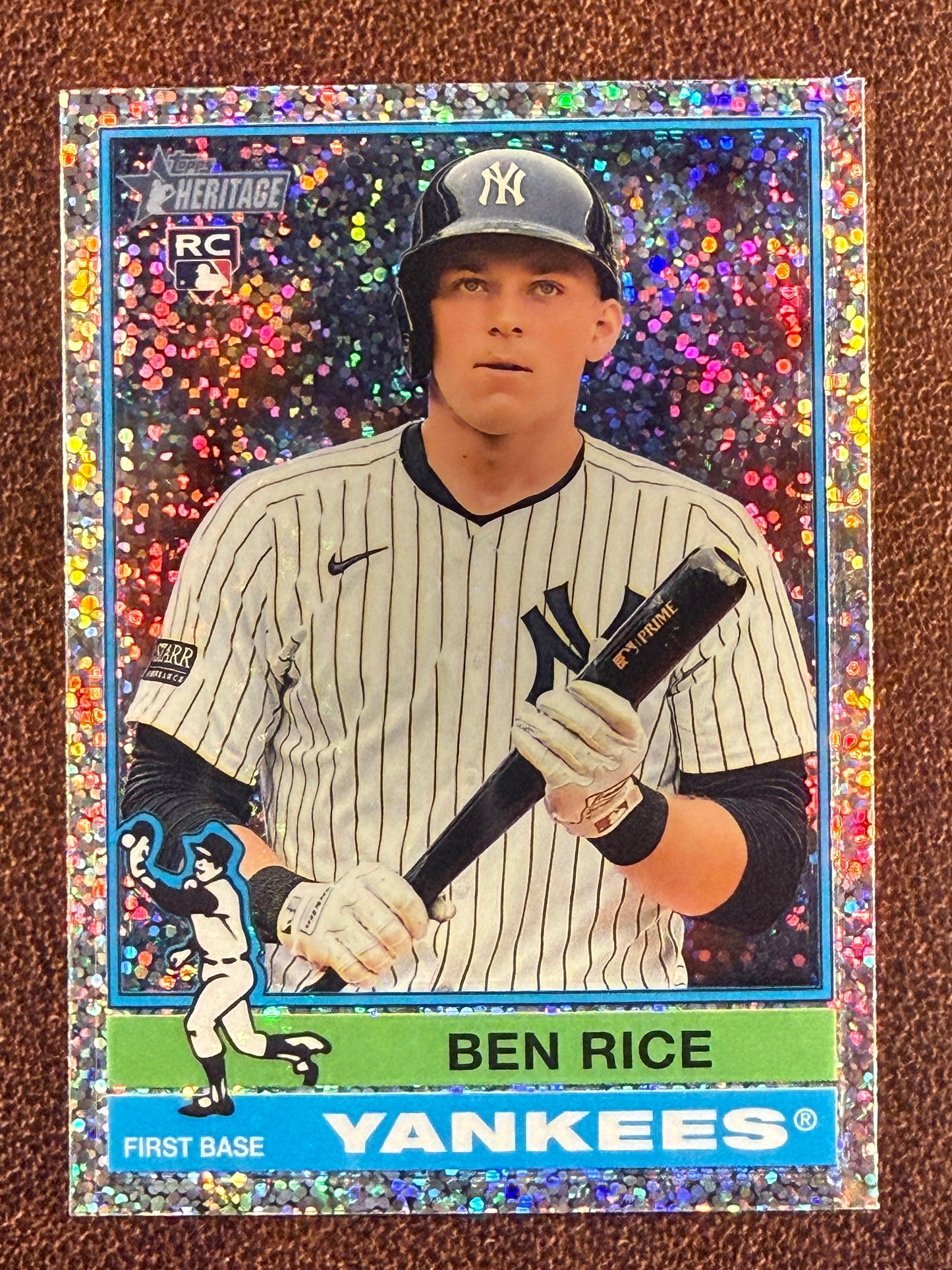 Ben Rice - 2025 Topps Heritage - Silver Sparkle - Yankees
