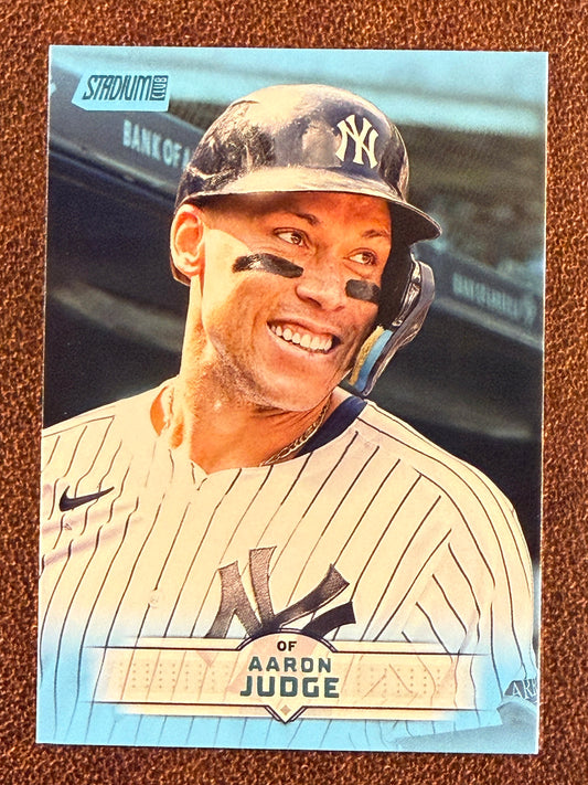 Aaron Judge - 2025 Topps Stadium Club - Light Blue Foil - Yankees