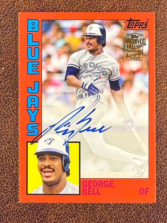 George Bell - 2017 Topps Archives - RED Fan Favorite AUTO /25 - Blue Jays