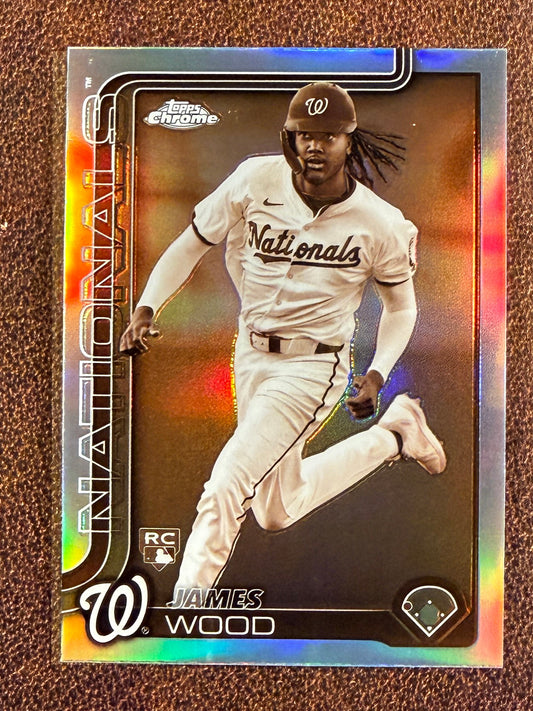James Wood - 2025 Topps Chrome - Rookie Sepia Refractor - Nationals