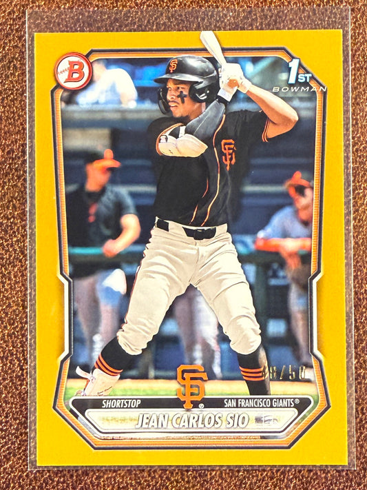 Jean Carlos Sio - 2026 Bowman - GOLD 1st Paper /50 - Giants