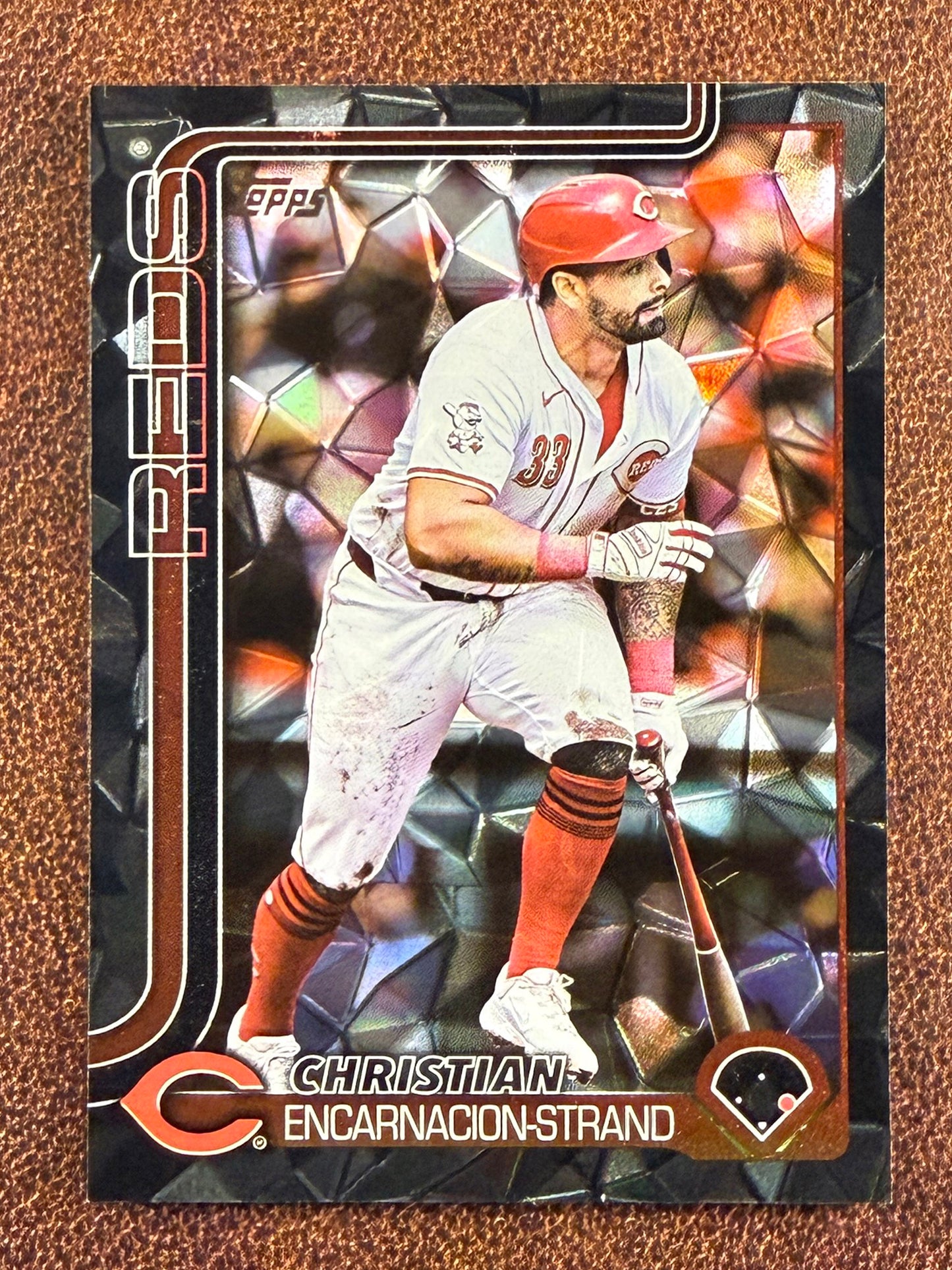 Christian Encarnacion Strand - 2025 Topps Series 1 - BLACK Diamante /10 - Reds