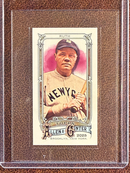 Babe Ruth - 2025 Allen & Ginter - Mini #371 Rip Card SP - Yankees