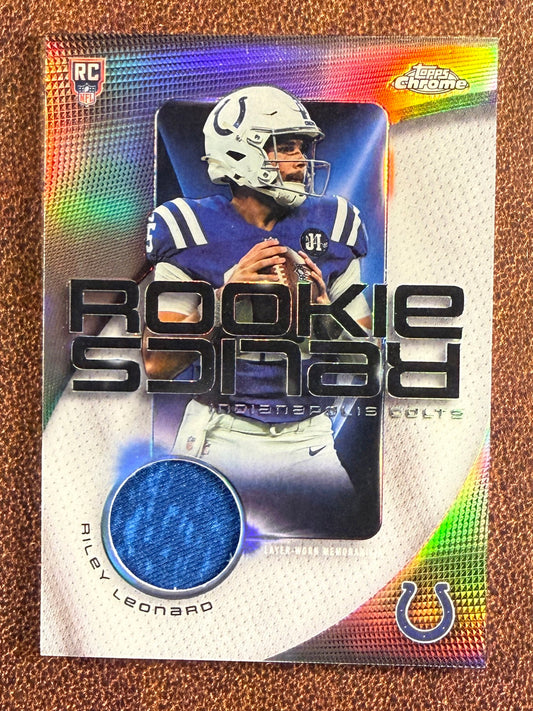 Riley Leonard - 2025 Topps Chrome - Rookie RELICS - Colts