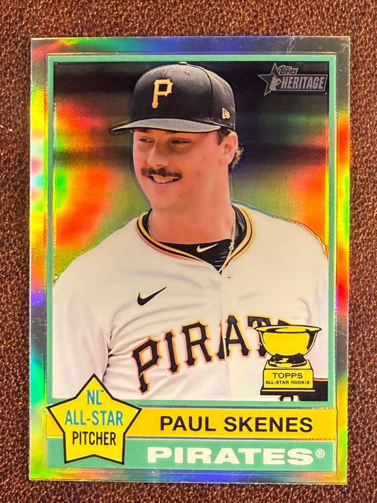 Paul Skenes - 2025 Topps Heritage. - Refractor - Pirates