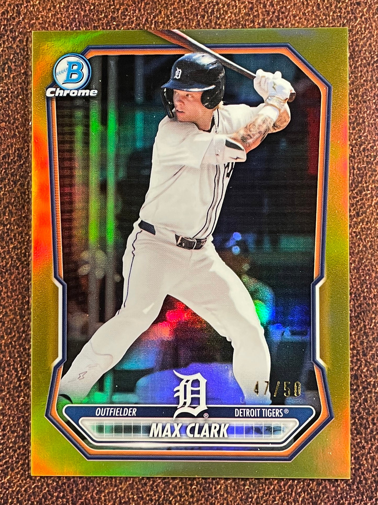 Max Clark - 2026 Bowman - GOLD Refractor /50 - Tigers